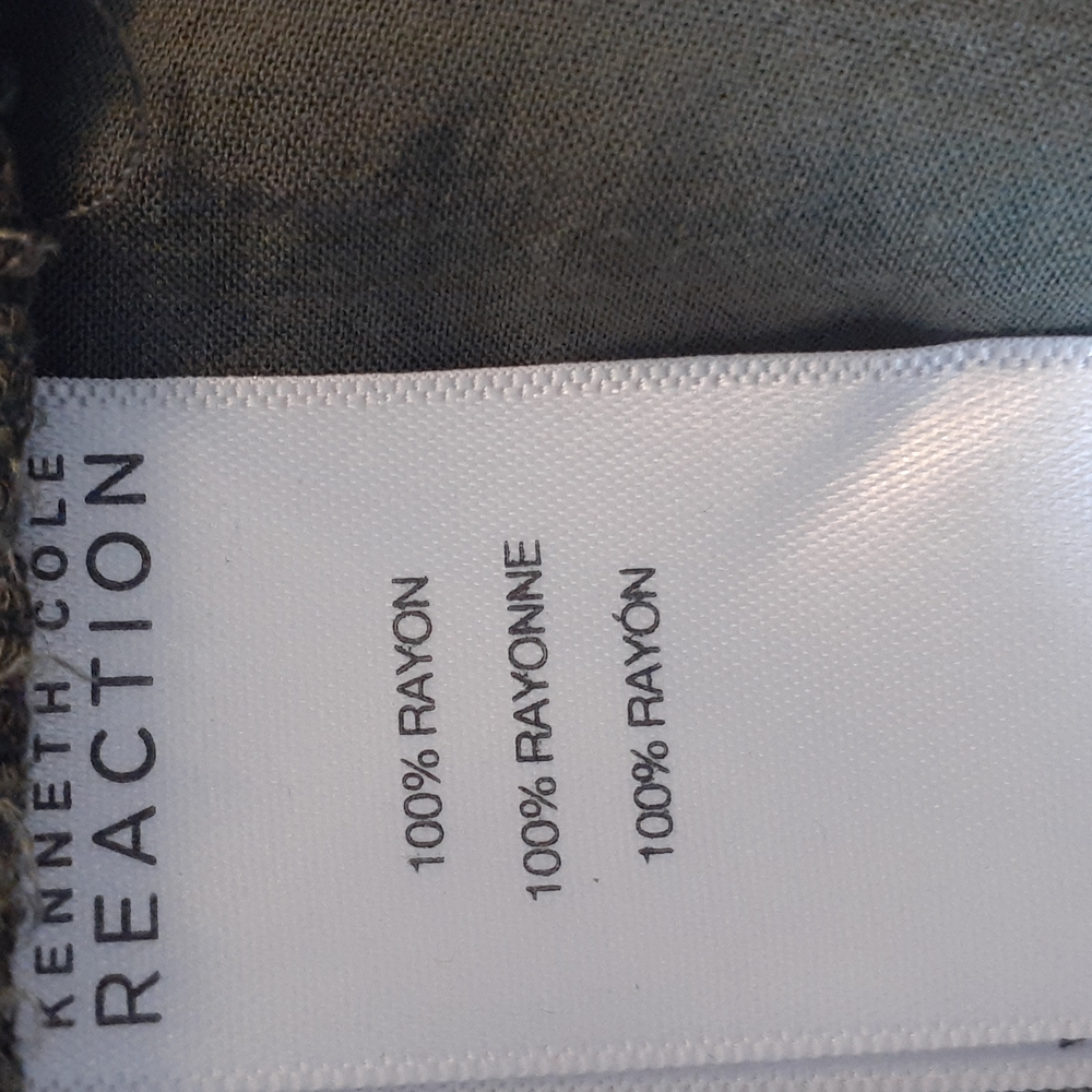 Kenneth Cole Reaction khaki green dress. - Picture 6 of 7